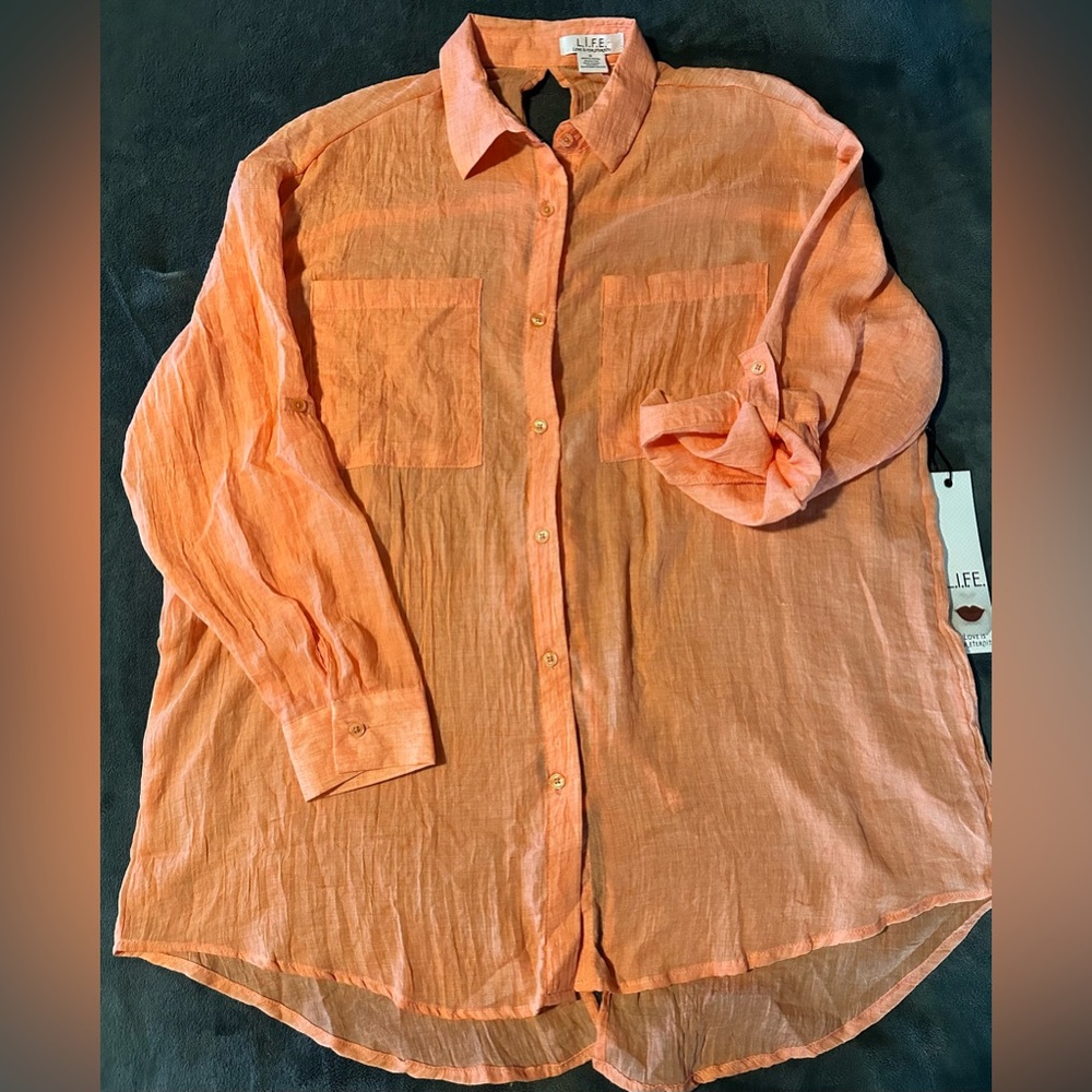 🍊This Beautiful Cotton Back Out 🤯 Free Flowing Shirt Is AMAZING 😻 Love It🫶🏼